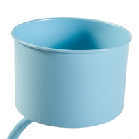 Stand Portapiante Almelo con 2 Portavasi Cilindrici - Azzurro [en.casa]