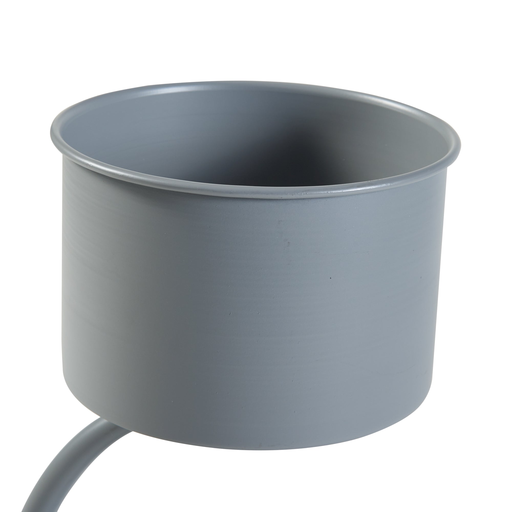 Stand Portapiante Almelo con 2 Portavasi Cilindrici - Grigio scuro [en.casa]