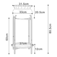 Stand Portapiante Altena 80,5 x 40 x 40 cm Metallo Azzurro [en.casa]