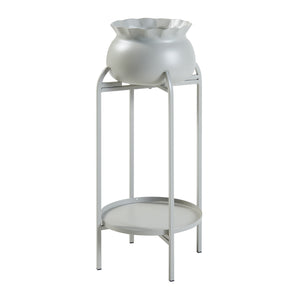 Stand Portapiante Altena 80,5 x 40 x 40 cm Metallo Grigio Chiaro [en.casa]