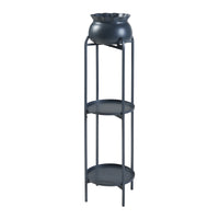 Stand Portapiante Altena 94,5 x 27 x 27 cm Metallo Nero [en.casa]