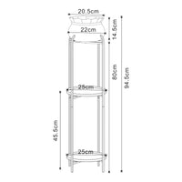 Stand Portapiante Altena 94,5 x 27 x 27 cm Metallo Verde [en.casa]