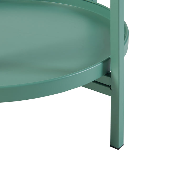 Stand Portapiante Altena 60 x 27 x 27 cm Metallo Verde [en.casa]