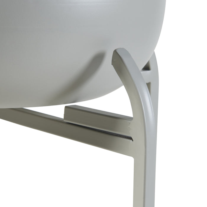 Stand Portapiante Altena 60 x 27 x 27 cm Metallo Grigio Chiaro [en.casa]