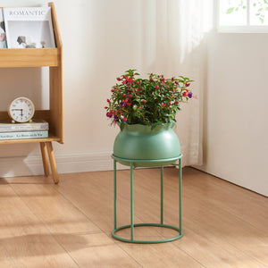 Stand Portapiante Assen 38 x 23,5 cm Metallo Verde [en.casa]