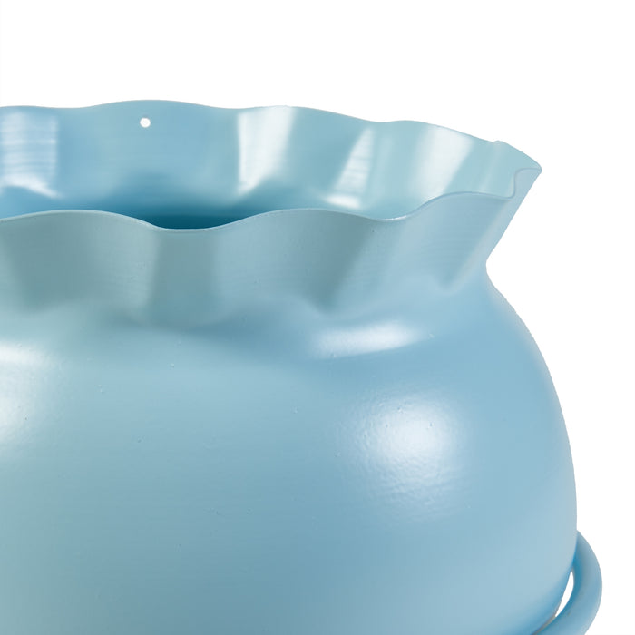 Stand Portapiante Assen 31,5 x 19,5 cm Metallo Azzurro [en.casa]