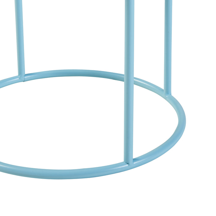 Stand Portapiante Assen 31,5 x 19,5 cm Metallo Azzurro [en.casa]