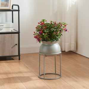 Stand Portapiante Assen 31,5 x 19,5 cm Metallo Grigio scuro [en.casa]