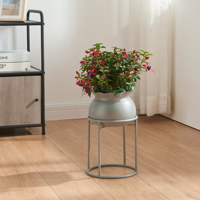 Stand Portapiante Assen 31,5 x 19,5 cm Metallo Grigio scuro [en.casa]