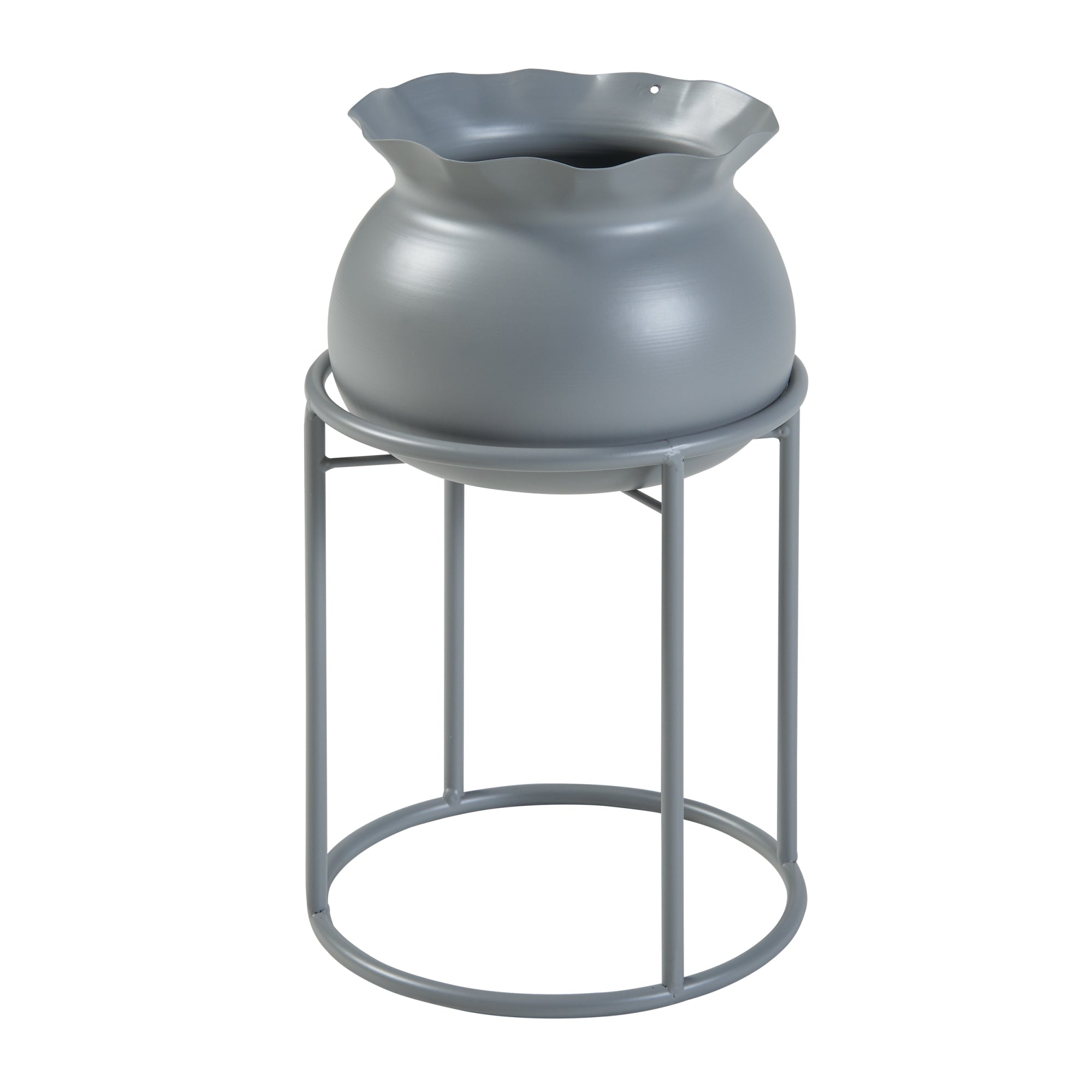 Stand Portapiante Assen 31,5 x 19,5 cm Metallo Grigio scuro [en.casa]