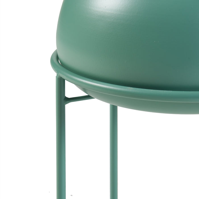 Stand Portapiante Assen 31,5 x 19,5 cm Metallo Verde [en.casa]