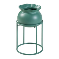Stand Portapiante Assen 31,5 x 19,5 cm Metallo Verde [en.casa]