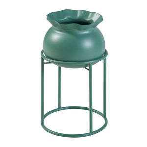 Stand Portapiante Assen 31,5 x 19,5 cm Metallo Verde [en.casa]