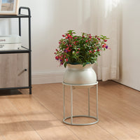 Stand Portapiante Assen 31,5 x 19,5 cm Metallo Grigio chiaro [en.casa]