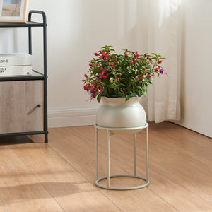 Stand Portapiante Assen 31,5 x 19,5 cm Metallo Grigio chiaro [en.casa]