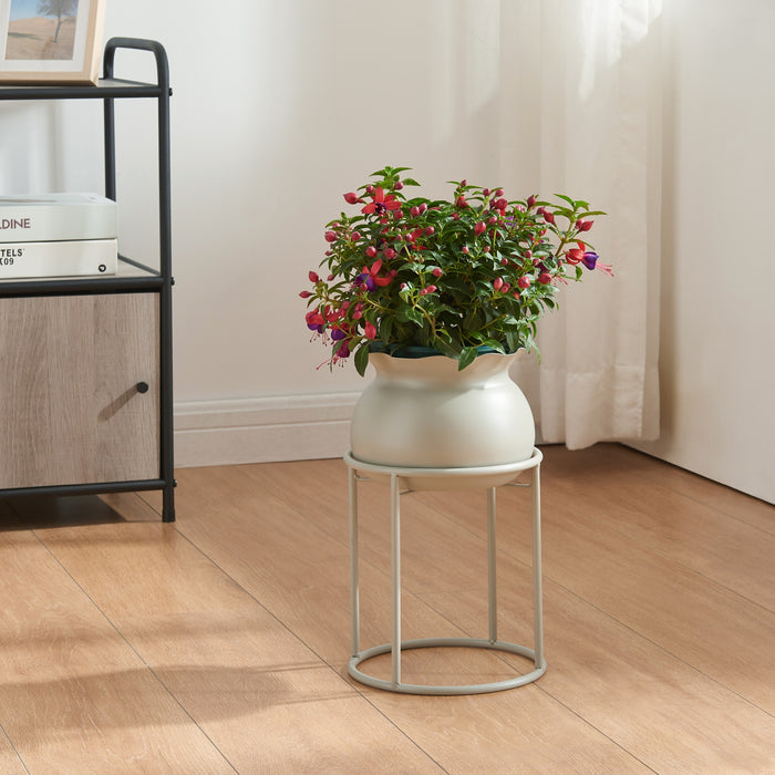 Stand Portapiante Assen 31,5 x 19,5 cm Metallo Grigio chiaro [en.casa]