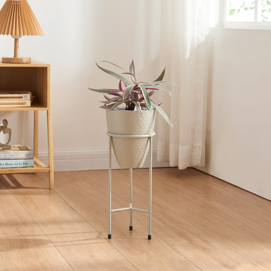 Stand Portapiante Asten in Metallo Grigio chiaro [en.casa]