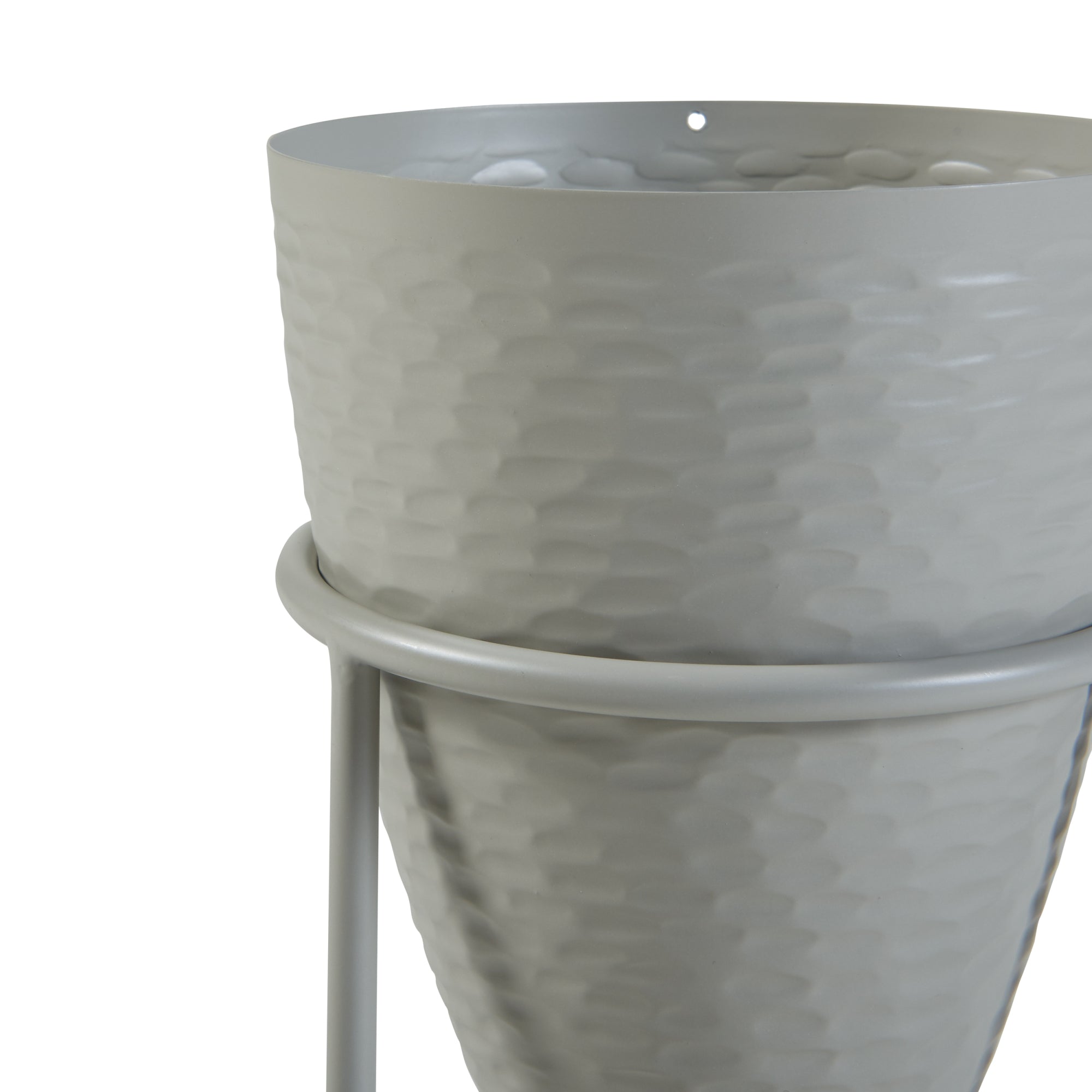 Stand Portapiante Asten in Metallo Grigio chiaro [en.casa]