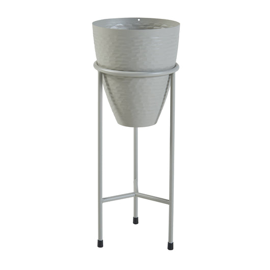 Stand Portapiante Asten in Metallo Grigio chiaro [en.casa]