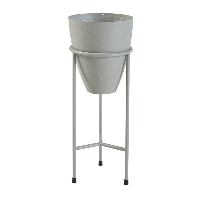 Stand Portapiante Asten in Metallo Grigio chiaro [en.casa]