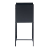 Portavasi Porsgrunn Contenitore Rettangolare Metallo Nero 70 x 30 x 30 cm [en.casa]