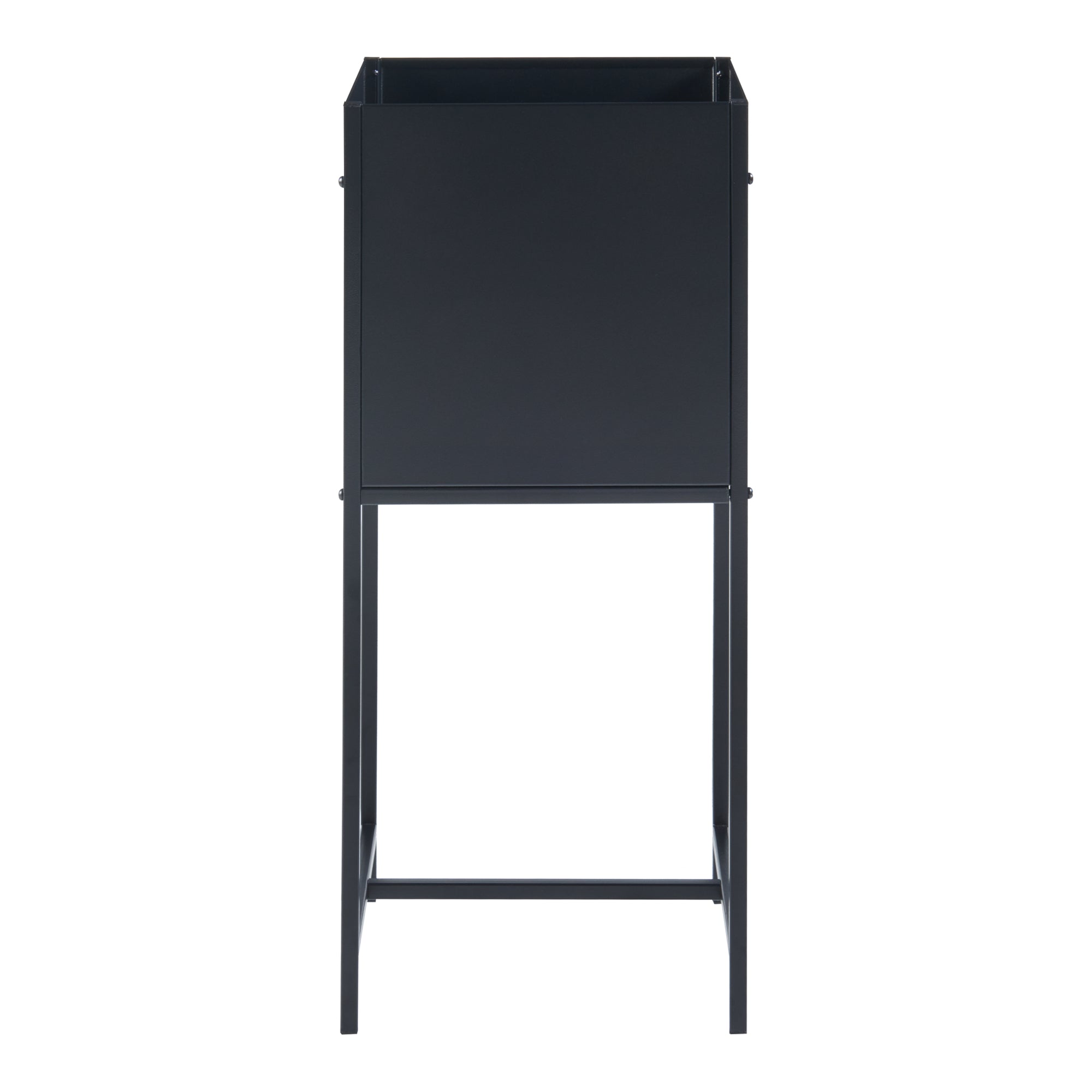 Portavasi Porsgrunn Contenitore Rettangolare Metallo Nero 70 x 30 x 30 cm [en.casa]