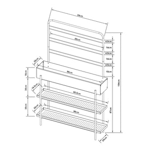Scaffale Portapiante Alto Aalsmeer in Metallo 154 x 96 x 24 cm - Nero casa.pro