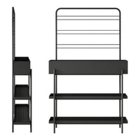 Scaffale Portapiante Alto Aalsmeer in Metallo 154 x 96 x 24 cm - Nero casa.pro