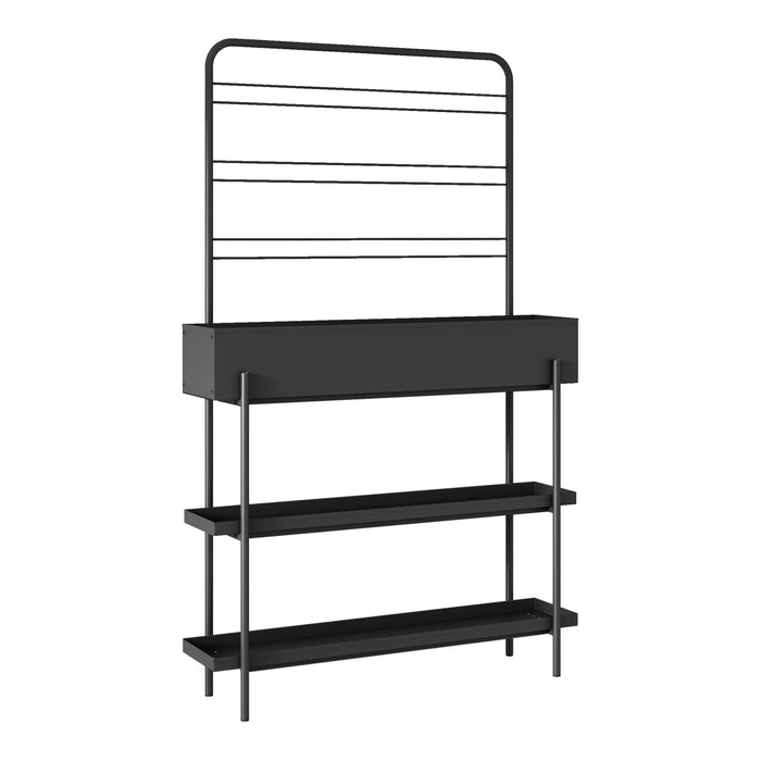 Scaffale Portapiante Alto Aalsmeer in Metallo 154 x 96 x 24 cm - Nero casa.pro