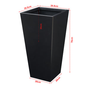 Fioriera Vaargel in Acciaio Portafiori 76x39x39 cm - Nero casa.pro