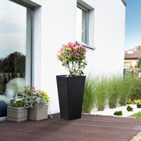 Fioriera Vaargel in Acciaio Portafiori 76x39x39 cm - Nero casa.pro