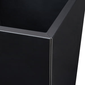 Fioriera Vaargel in Acciaio Portafiori 76x39x39 cm - Nero casa.pro