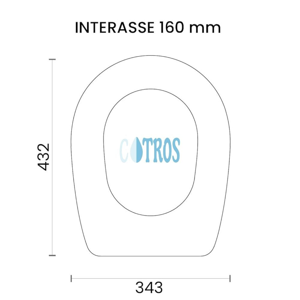 Copriwater universale liuto in legno bianco elegante