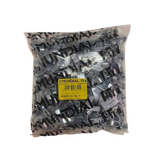 GANCI ZINCATI PER LEGATURA RETE GIUNZIONE RETI GRANDI GABBIE 1Kg MUNDIAL 0436.110