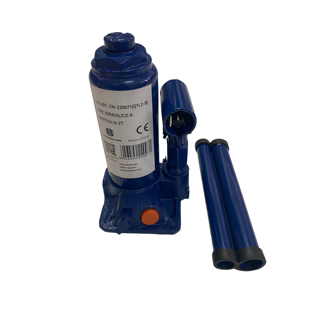 CRIC SOLLEVATORE CRICK IDRAULICO A BOTTIGLIA 2ton AUTO 308mm EURONOVITA' EN220971