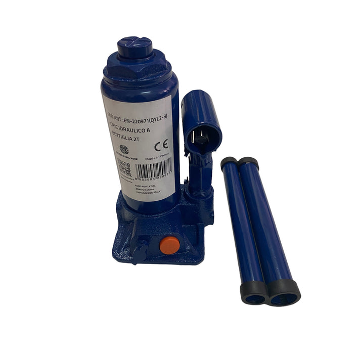 CRIC SOLLEVATORE CRICK IDRAULICO A BOTTIGLIA 2ton AUTO 308mm EURONOVITA' EN220971