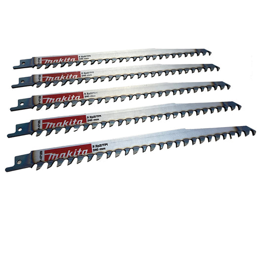 LAMA RICAMBIO SEGA A GATTUCCIO LAME SEGHETTO SET 5pz LEGNO 240mm MAKITA