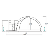 Forno legna artigianale diametro 110 cm capienza 4/6 pizze cottura diretta