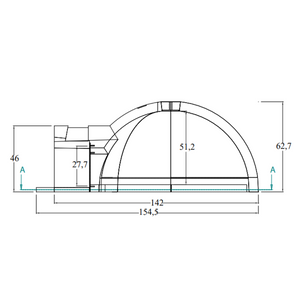 Forno legna artigianale diametro 110 cm capienza 4/6 pizze cottura diretta