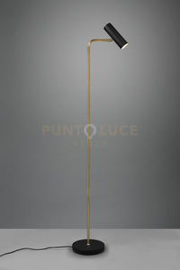 MARLEY PIANTANA SPOT CILINDRO OTTONE SATINATO + NERO H. 151CM 1 LUCE ATTACCO GU10