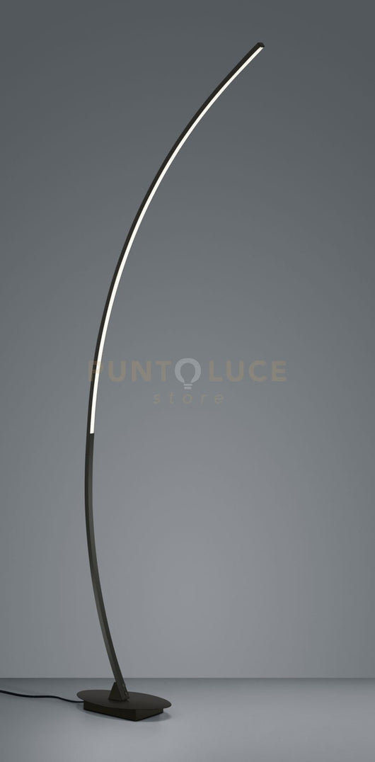 SOLO PIANTANA AD ARCO LED 11W  1200lm, 3000K NERO OPACO H. 158CM CON INTERRUTTORE  A PEDALE