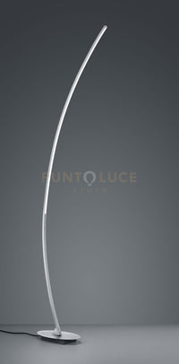 SOLO PIANTANA LED 11W 1200lm, 3000K CURVA ALLUMINIO SPAZZOLATO H. 150CM CON INTERRUTTORE  A PEDALE