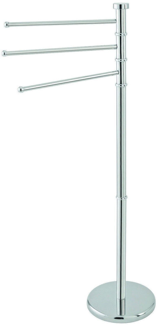 Piantana portasciugamani 3 bracci altezza 93 cm acciaio cromato salviette