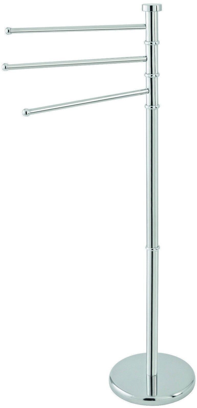Piantana portasciugamani 3 bracci altezza 93 cm acciaio cromato salviette