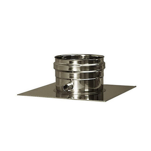 Piastra con drenaggio chiusa canna fumaria DN 160 tubo acciaio inox 316