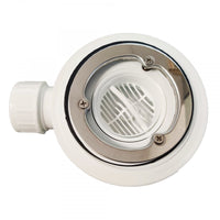 Piatto doccia ultra slim, in smc effetto pietra bianco h 2,6cm Sicena Plaget Bianco,90x180 cm