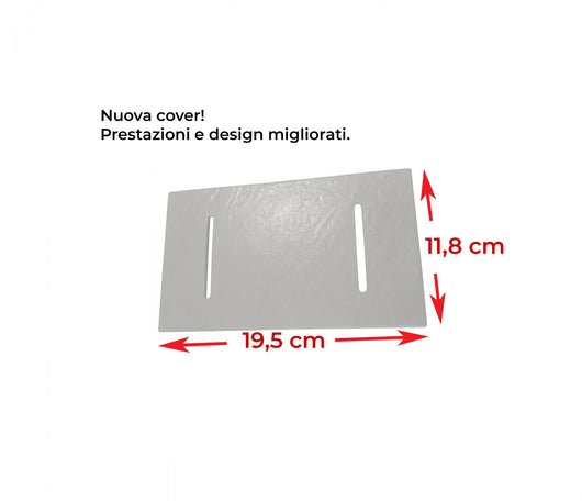 Piatto doccia ultra slim, in smc effetto pietra bianco h 2,6cm Sicena Plaget Bianco,90x90 cm