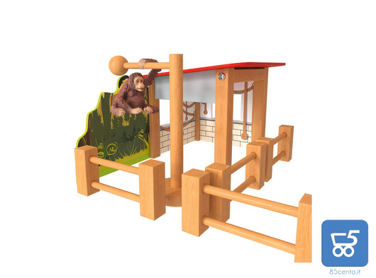 Piccolo Zoo in Miniatura Giocattolo per Bambini 3+ Pezzi in Legno Animali in PVC