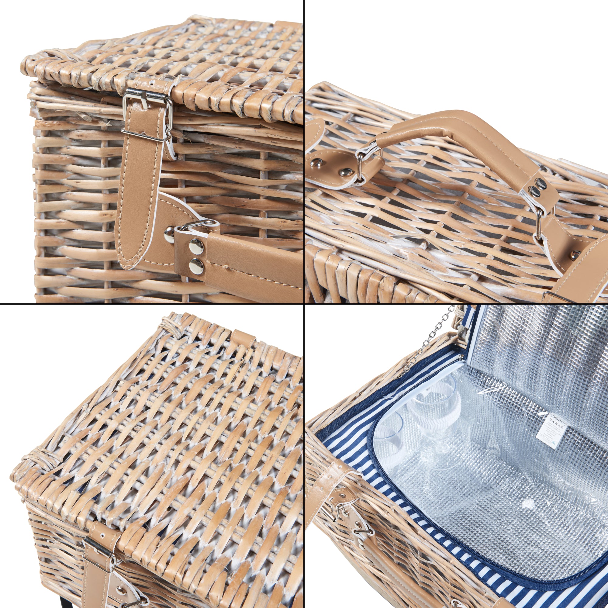 Cestino da Picnic Lumparland per 2 Persone 40 x 28 x 20 cm casa.pro