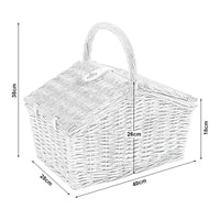Cestino da Picnic Bucchianico per 2 Persone in Vimini con Accessori e Coperta casa.pro